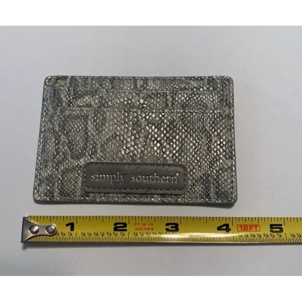 New Simply Southern ID card wallet snake skin gray Holds 2 cards